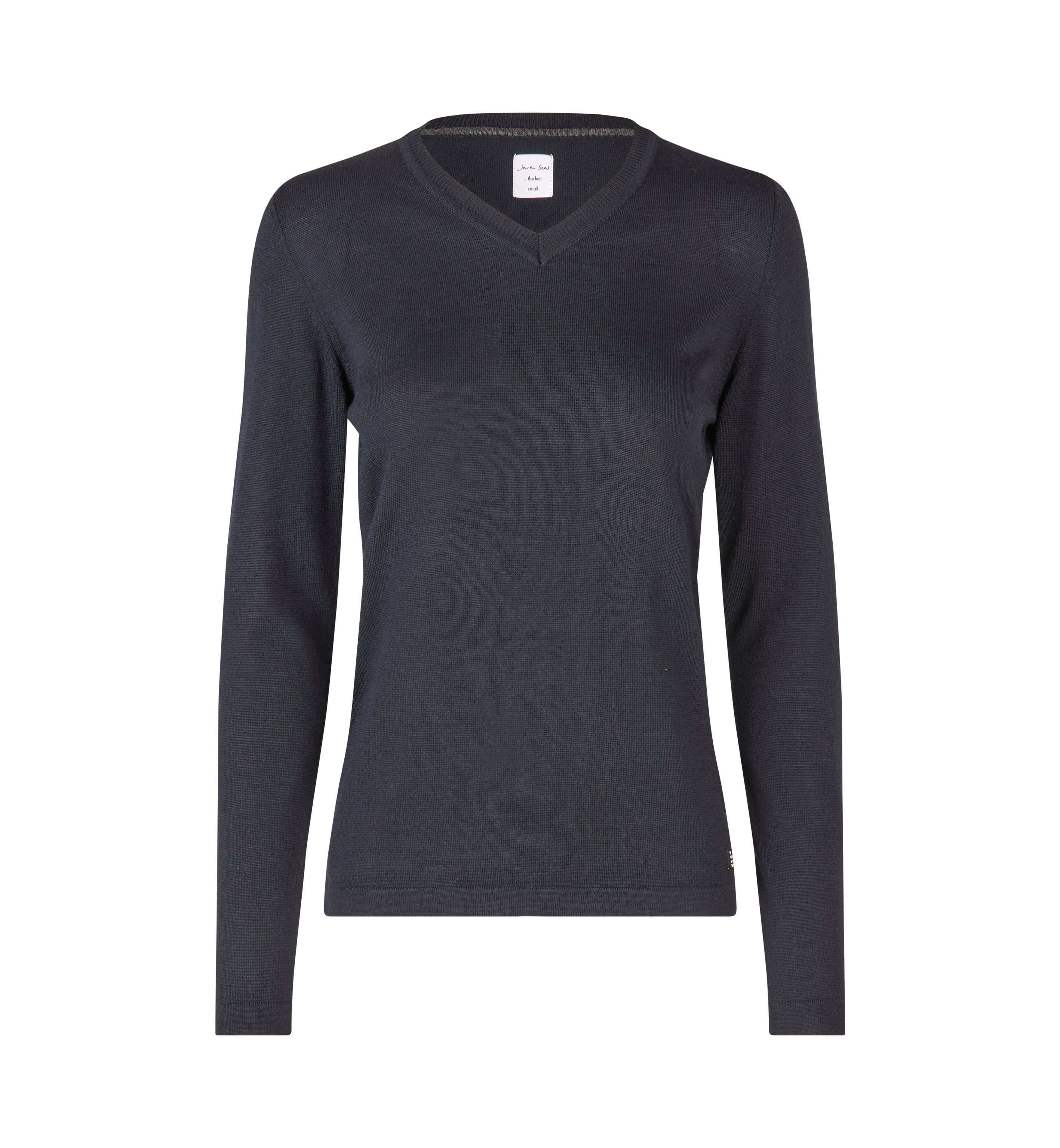 ID S671 SEVEN SEAS The knit | v-neck | dame materiale med tryk