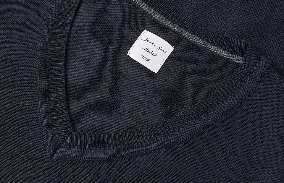 ID S671 SEVEN SEAS The knit | v-neck | dame produktfoto med logo