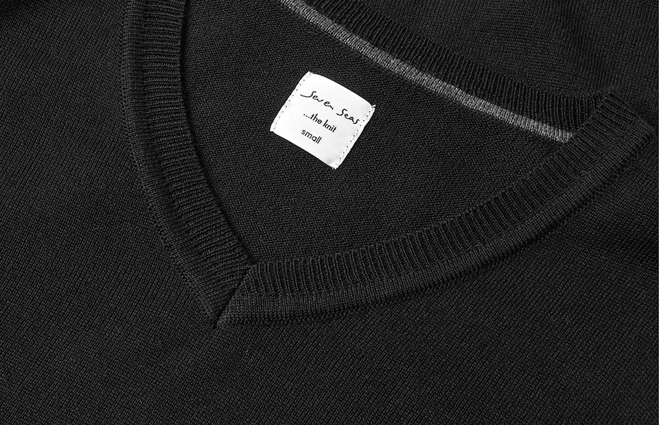 ID S671 SEVEN SEAS The knit | v-neck | dame produktbillede med logo