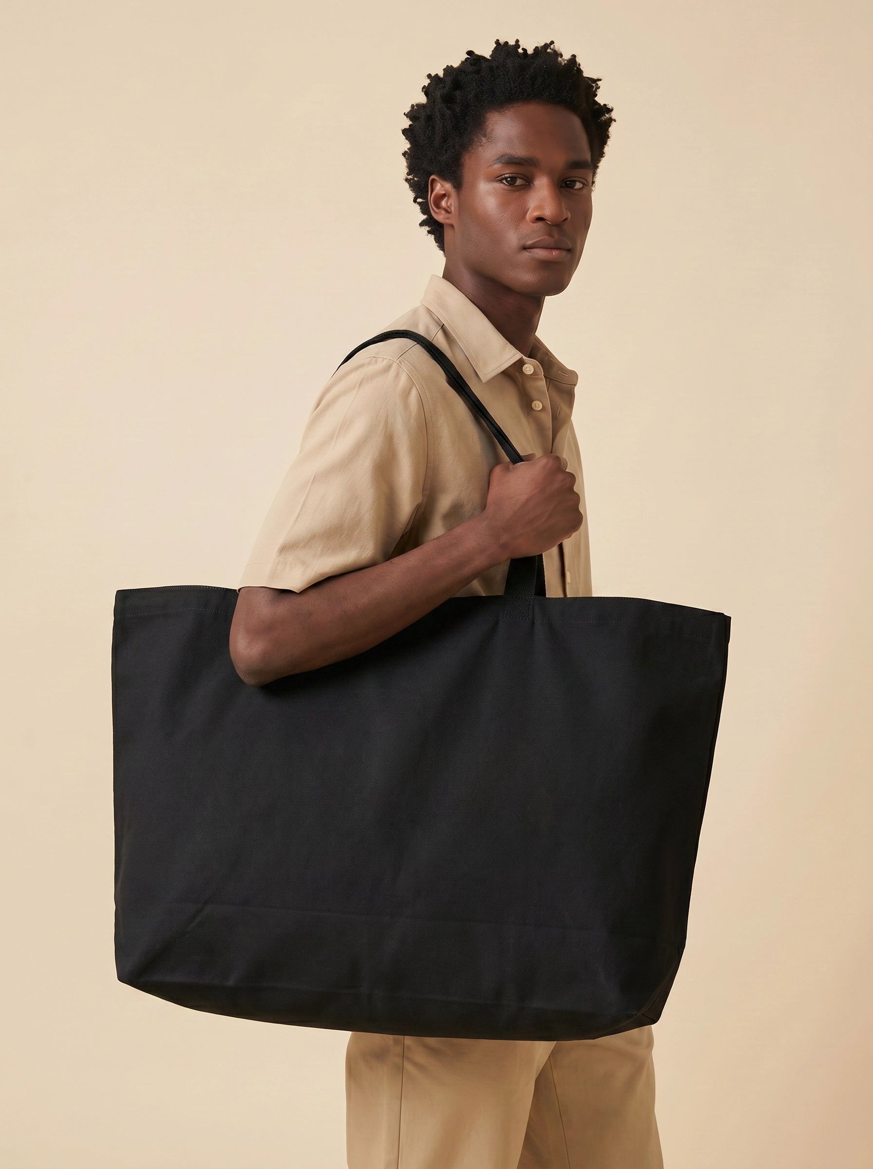 Oversized Heavy Canvas Bag – premium mulepose til merch og logo