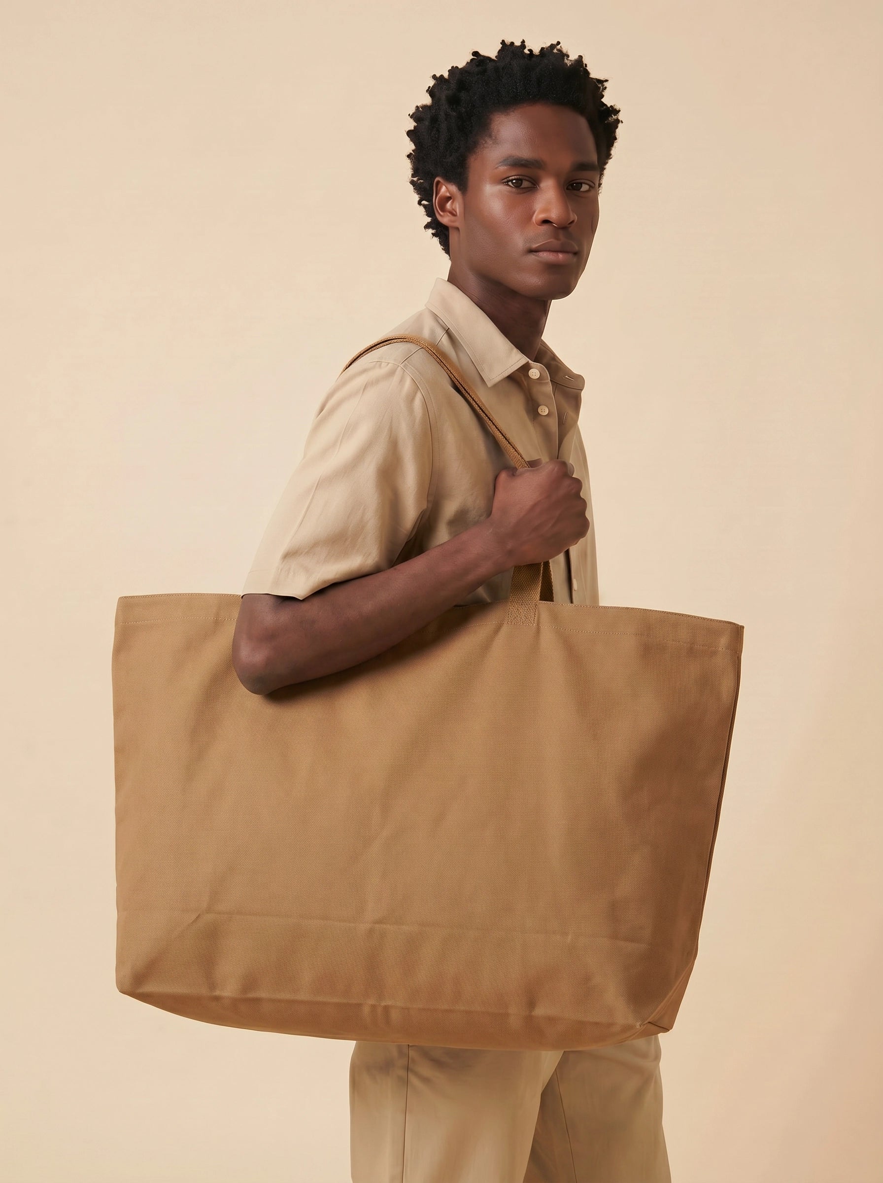 Oversized Heavy Canvas Bag – premium mulepose til merch og logo
