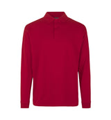 ID 0336 PRO Wear l/æ poloshirt | trykknap detalje med firmalogo