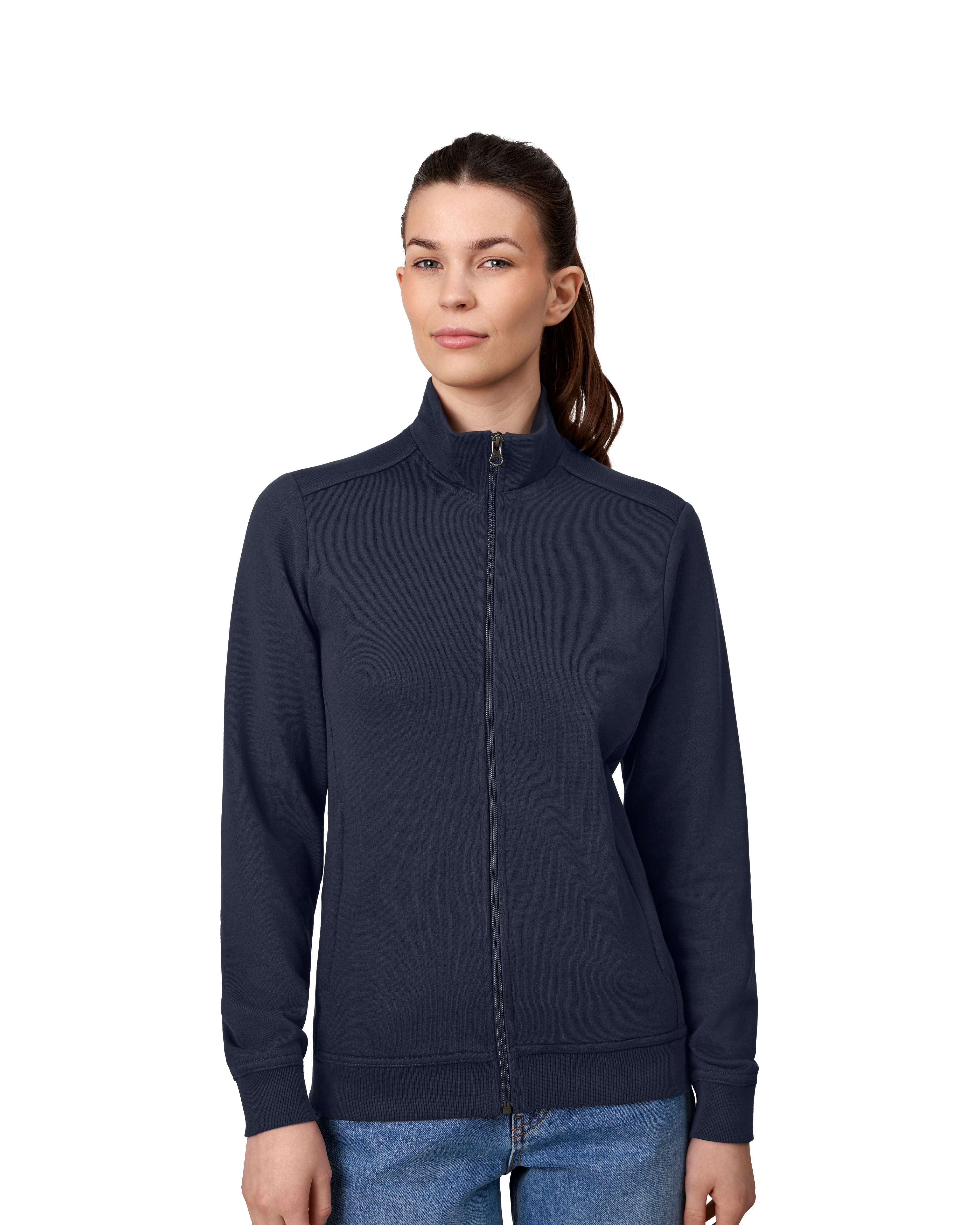 ID 0383 PRO Wear CARE cardigan | ubørstet | dame nærbillede med firmalogo