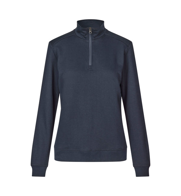 ID 0385 PRO Wear CARE sweat | ubørstet | ¼ zip | dame med tryk eller logo – arbejdstøj og firmatøj