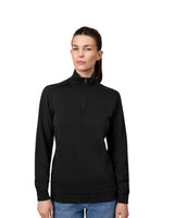 ID 0385 PRO Wear CARE sweat | ubørstet | ¼ zip | dame detalje med firmalogo