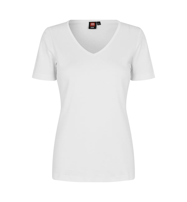 ID 0506 Interlock T-shirt | v-hals | dame med tryk eller logo – arbejdstøj og firmatøj