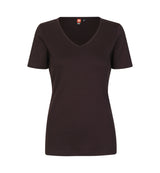 ID 0506 Interlock T-shirt | v-hals | dame materiale med firmalogo