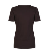 ID 0506 Interlock T-shirt | v-hals | dame nærbillede med logo