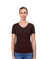 ID 0506 Interlock T-shirt | v-hals | dame detalje med firmalogo