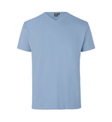 ID 0514 T-TIME® T-shirt | v-hals nærbillede med logo
