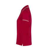 ID 0523 Kontrast poloshirt | stretch | dame nærbillede med tryk