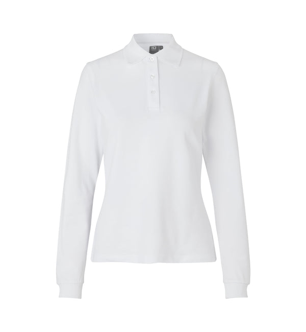 ID 0545 Langærmet poloshirt | stretch | dame med tryk eller logo – arbejdstøj og firmatøj