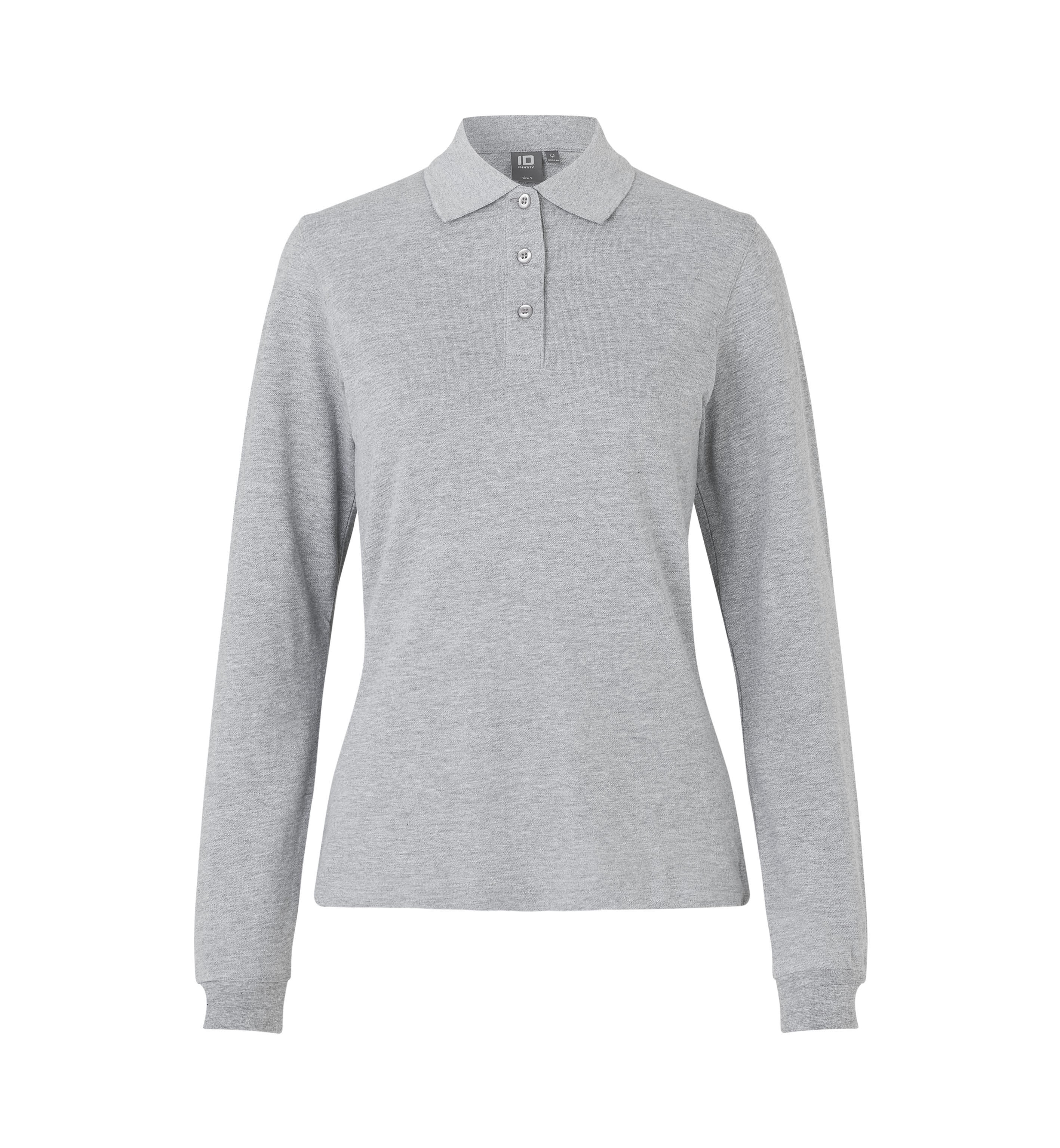ID 0545 Langærmet poloshirt | stretch | dame materiale med firmalogo