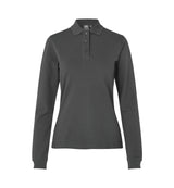 ID 0545 Langærmet poloshirt | stretch | dame detalje med firmalogo