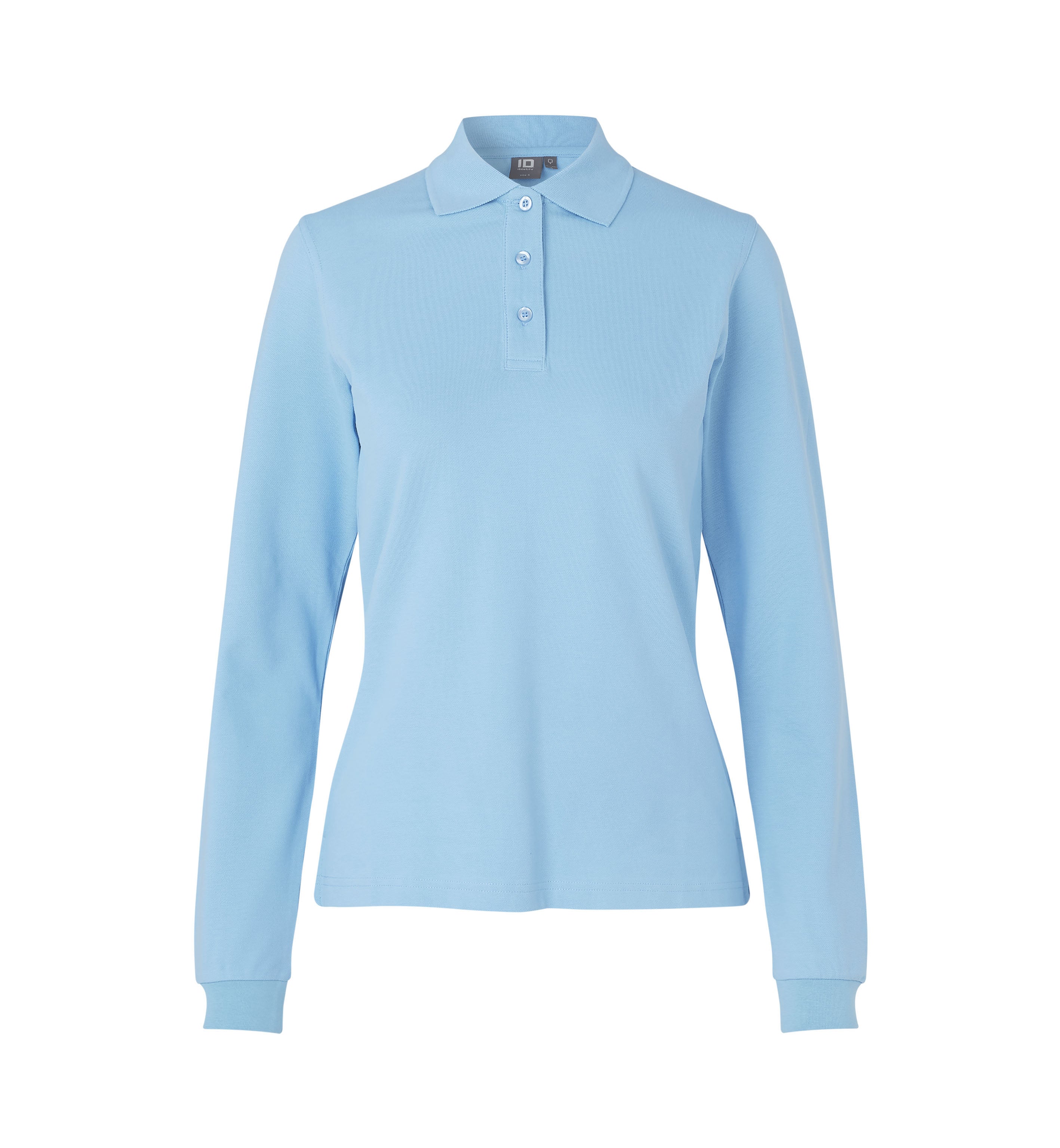 ID 0545 Langærmet poloshirt | stretch | dame produktbillede med tryk