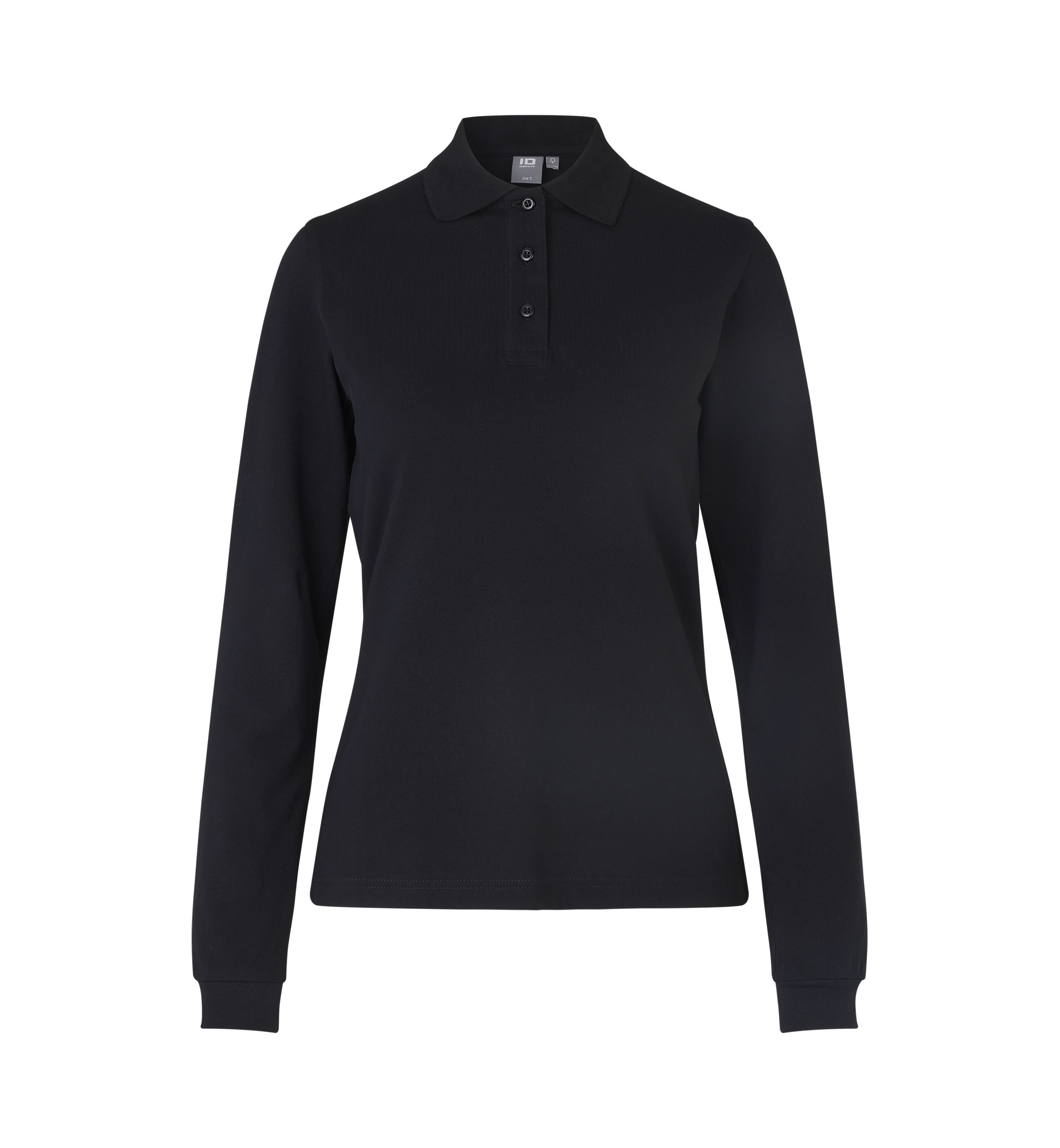 ID 0545 Langærmet poloshirt | stretch | dame materiale med tryk