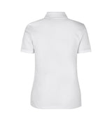 ID 0587 Poloshirt | økologisk | dame produktbillede med logo