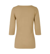 ID 0597 Stretch T-shirt | ¾ ærmet | dame nærbillede med logo