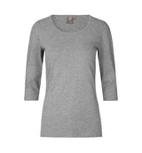 ID 0597 Stretch T-shirt | ¾ ærmet | dame detalje med firmalogo