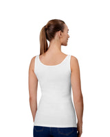 ID 0599 Tanktop | stretch | dame nærbillede med logo