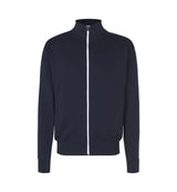 ID 0626 Sweat cardigan | kontrast materiale med firmalogo