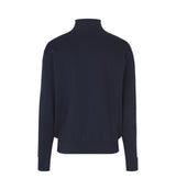 ID 0626 Sweat cardigan | kontrast nærbillede med logo