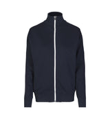 ID 0627 Sweat cardigan | kontrast | dame produktbillede med tryk