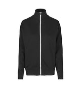 ID 0627 Sweat cardigan | kontrast | dame nærbillede med tryk