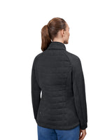 ID 0827 Fleecejakke | quiltet | dame nærbillede med logo