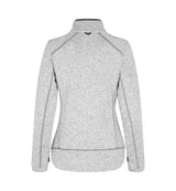 ID 0848 Zip-n-Mix fleece | melange | dame nærbillede med logo