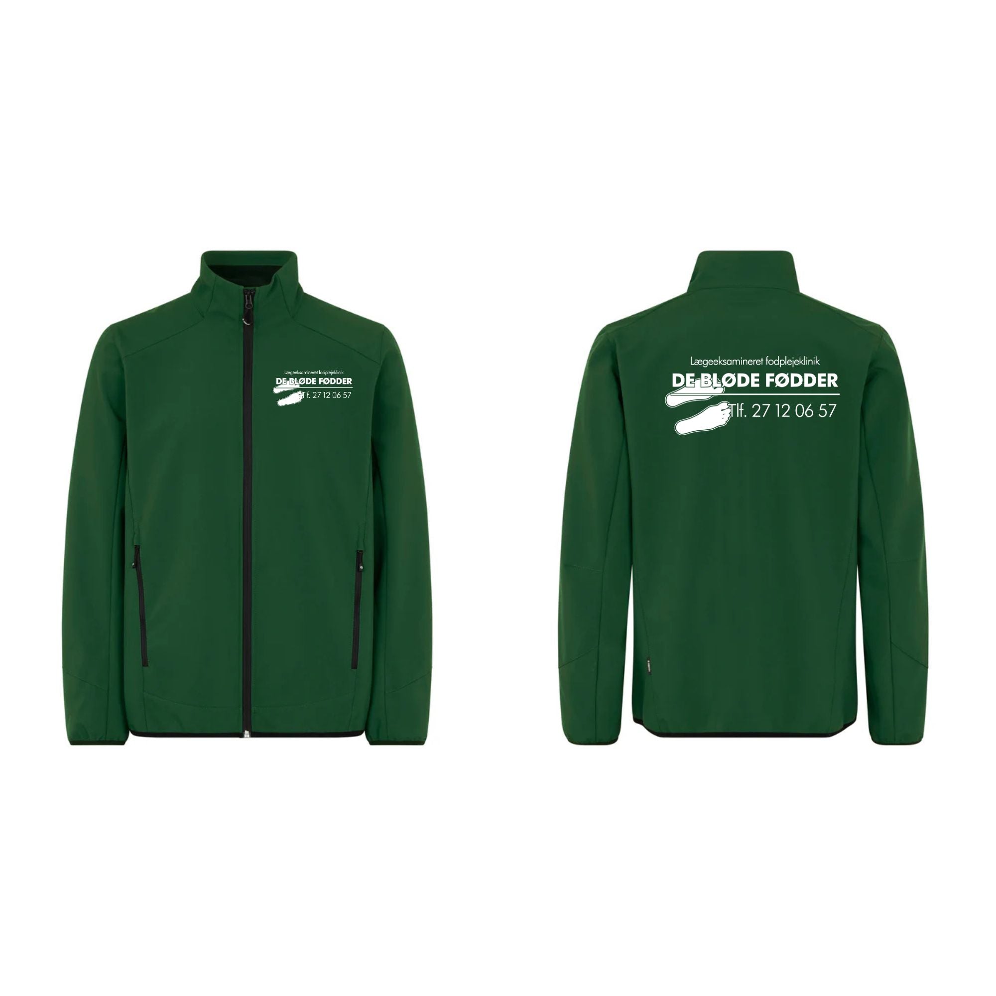 De Bløde Fødders ID 0854 CORE softshell jakke m/tryk