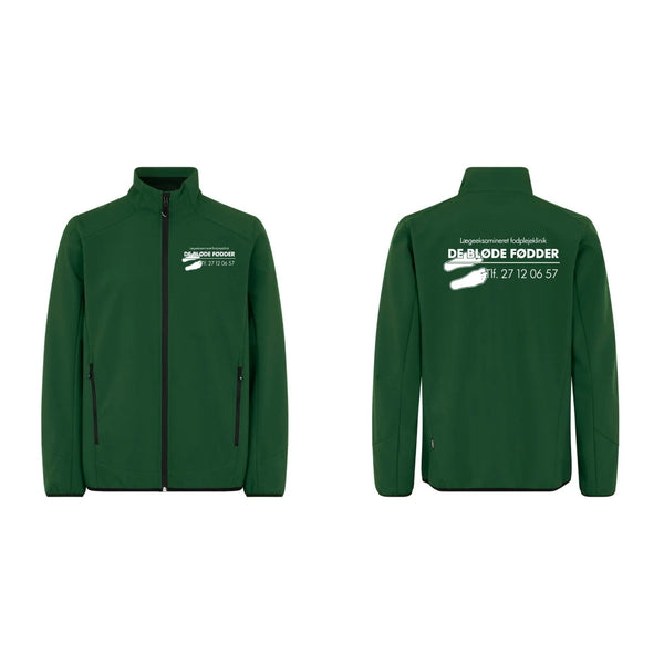 De Bløde Fødders ID 0854 CORE softshell jakke m/tryk – Softshell jakke med logo fra Tojtryk.dk