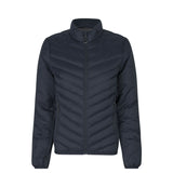 ID 0897 Padded jakke | stretch | dame nærbillede med tryk