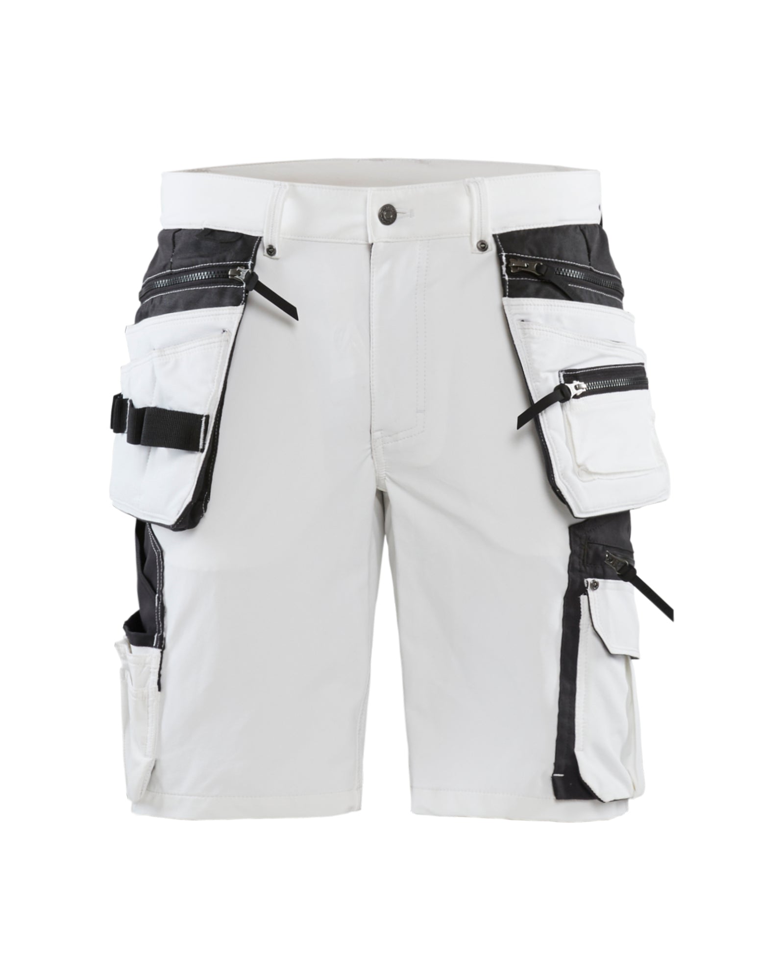 Blåkläder 1088 Shorts 4-vejs stretch, Hvid/Mørk Grå