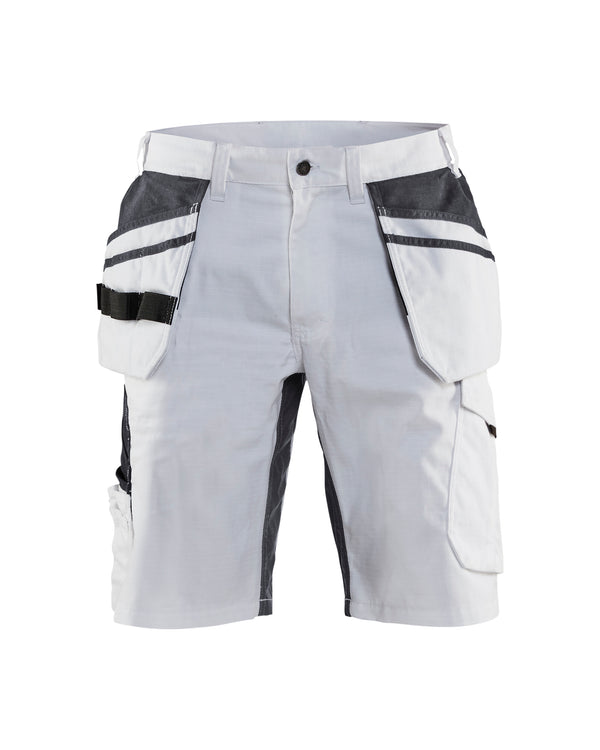 Blåkläder 1099 Shorts med stretch, Hvid/Mørk Grå