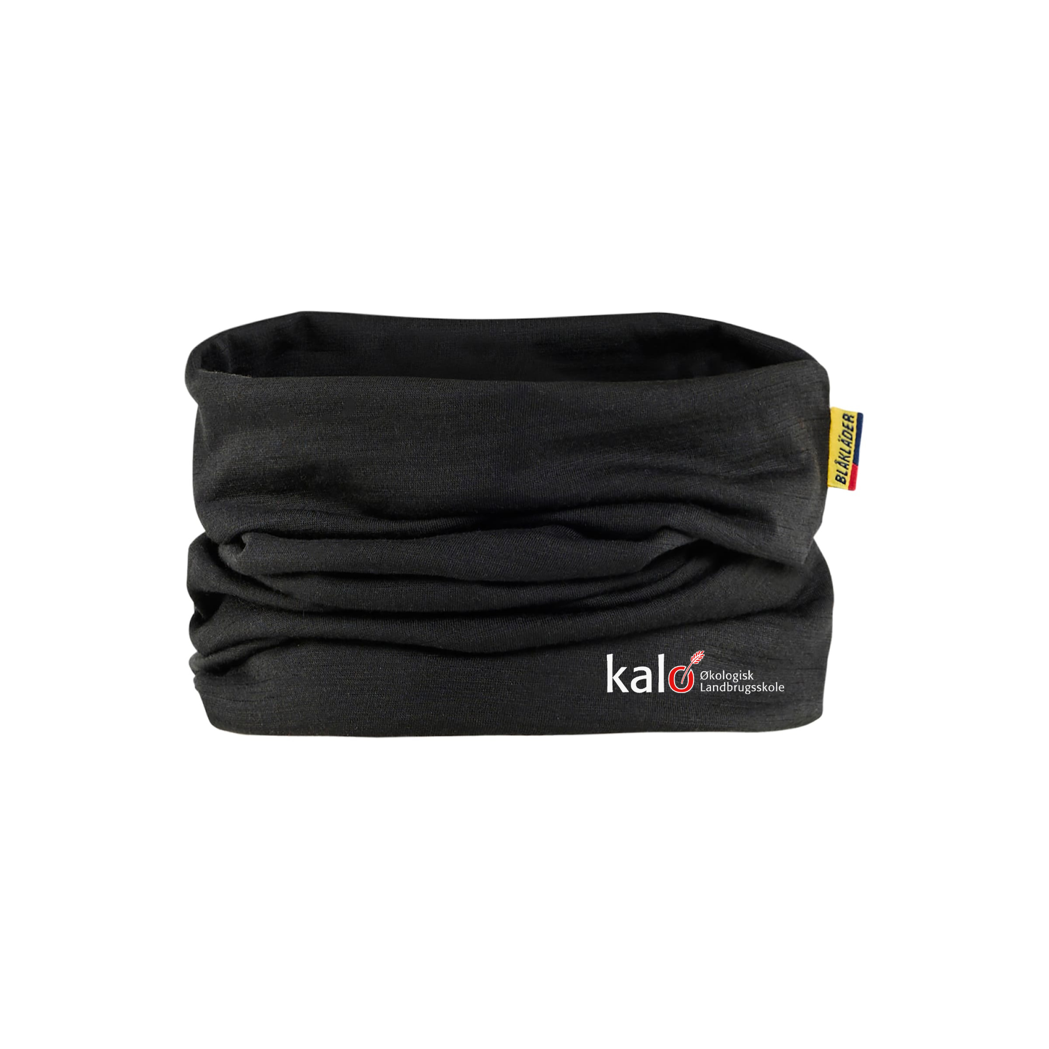Kalø landbrugsskoles Blåkläder 2034 Halsedisse Merinould, Sort m/front logo med tryk eller logo – arbejdstøj og firmatøj