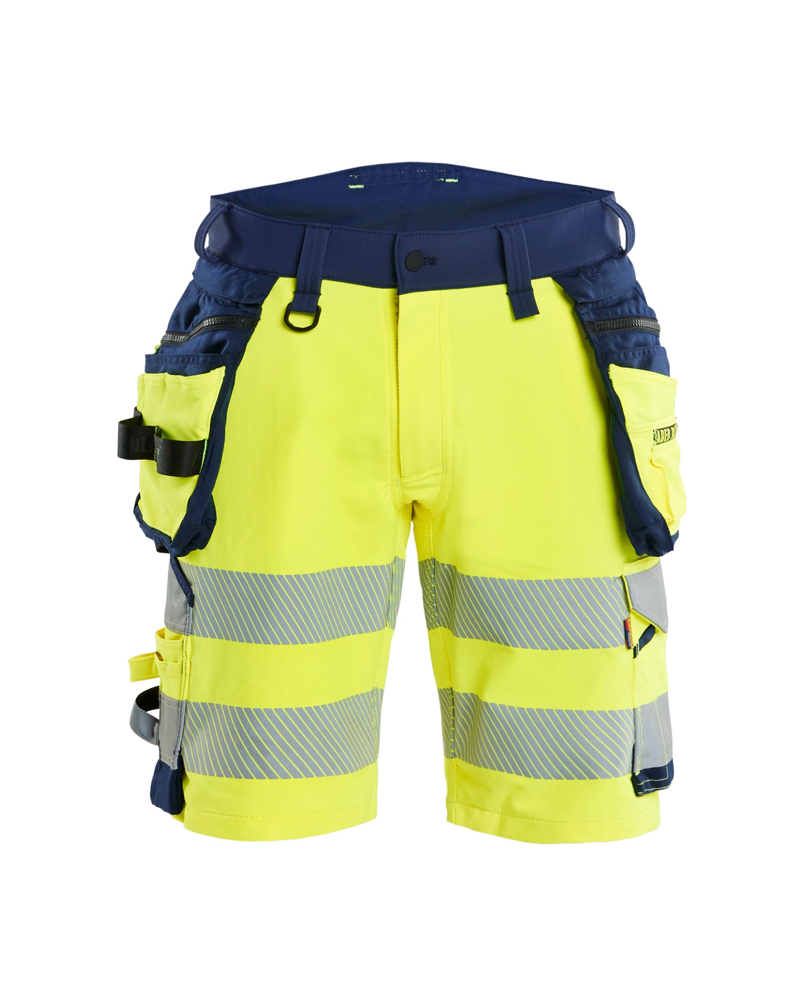 Blåkläder 1120 High Vis Shorts 4-vejs Stretch, High Vis Gul/Marineblå