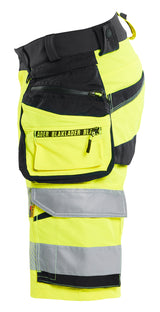 Blåkläder 1120 High Vis Shorts 4-vejs Stretch produktbillede med tryk