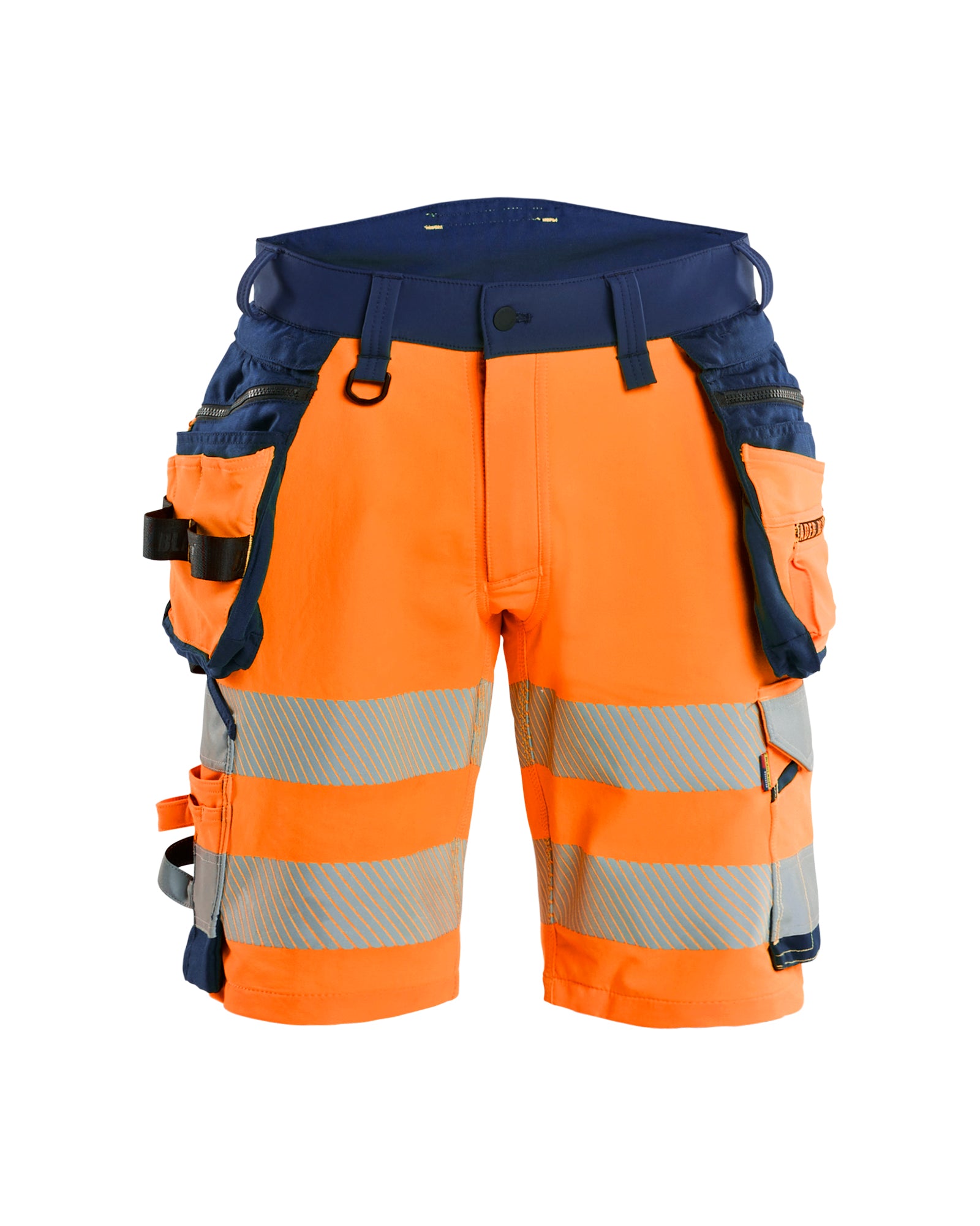 Blåkläder 1120 High Vis Shorts 4-vejs Stretch, High Vis Orange/Marineblå