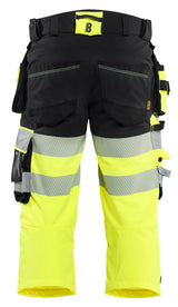 Blåkläder 1123 High Vis Knickers 4-vejs stretch nærbillede med logo