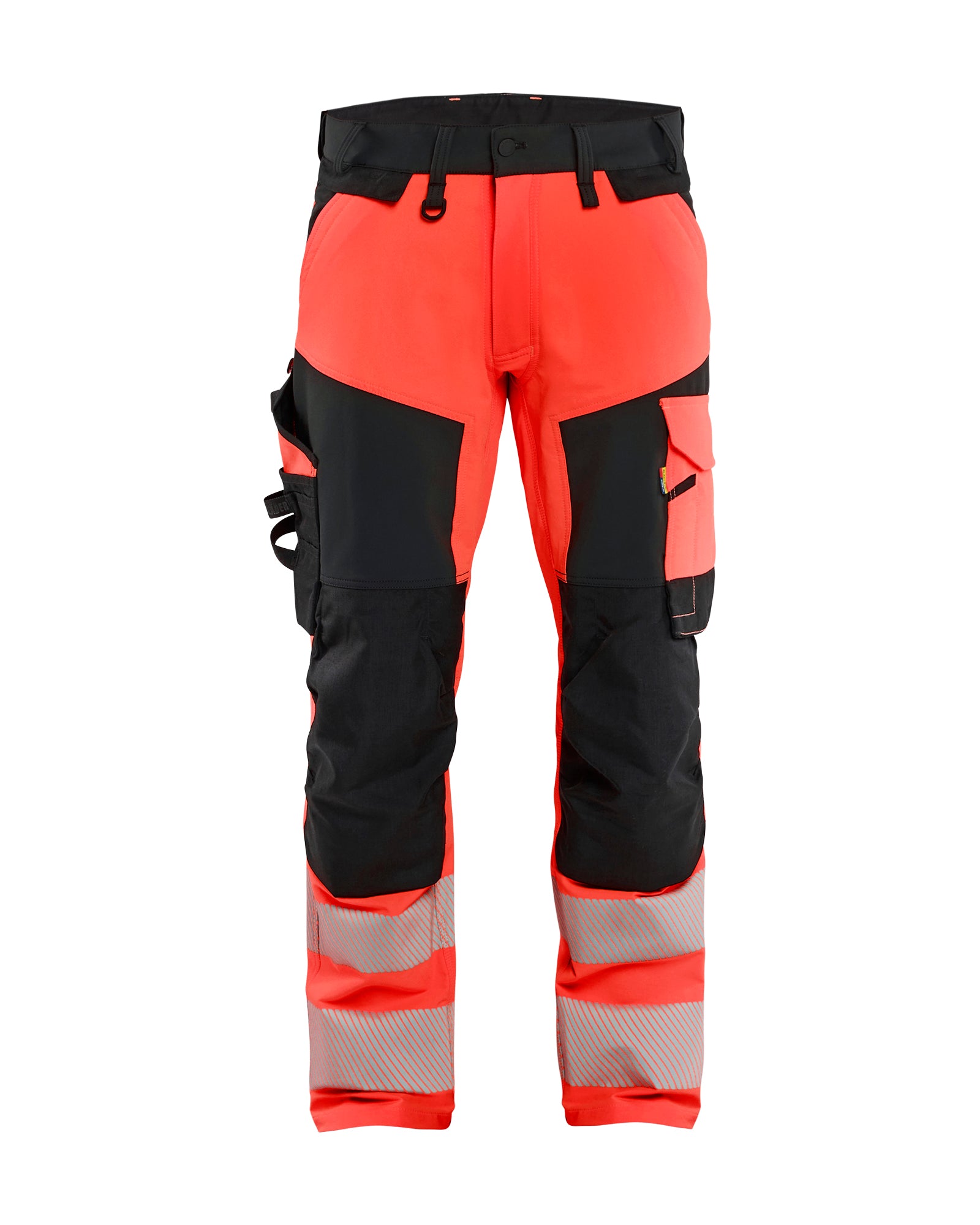 Blåkläder 1124 High Vis Buks 4-vejs Stretch, High Vis Rød/Sort