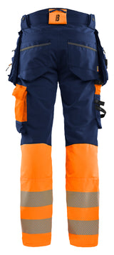 Blåkläder 1125 High Vis Buks 4-vejs Stretch nærbillede med logo