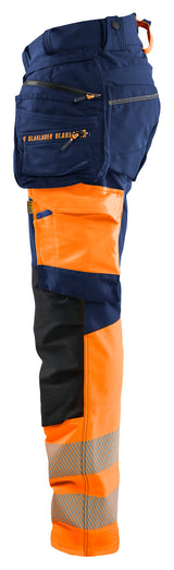 Blåkläder 1125 High Vis Buks 4-vejs Stretch produktbillede med tryk