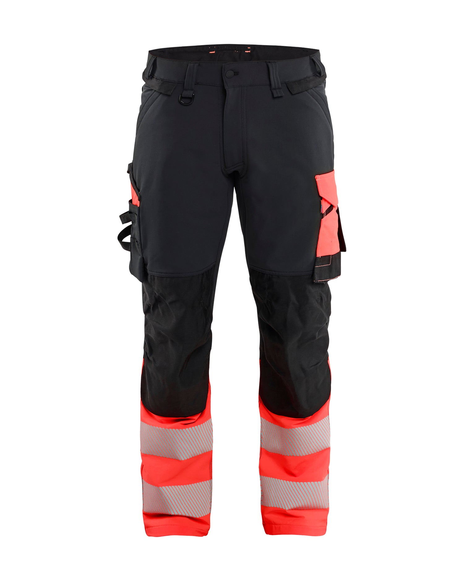 Blåkläder 1126 High Vis Buks 4-vejs Stretch, Sort/High Vis Rød