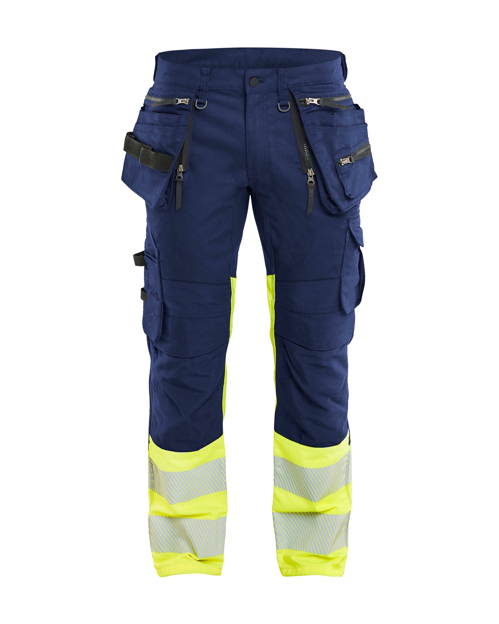 Blåkläder 1130 High Vis Buks Stretch, Marineblå/High Vis Gul