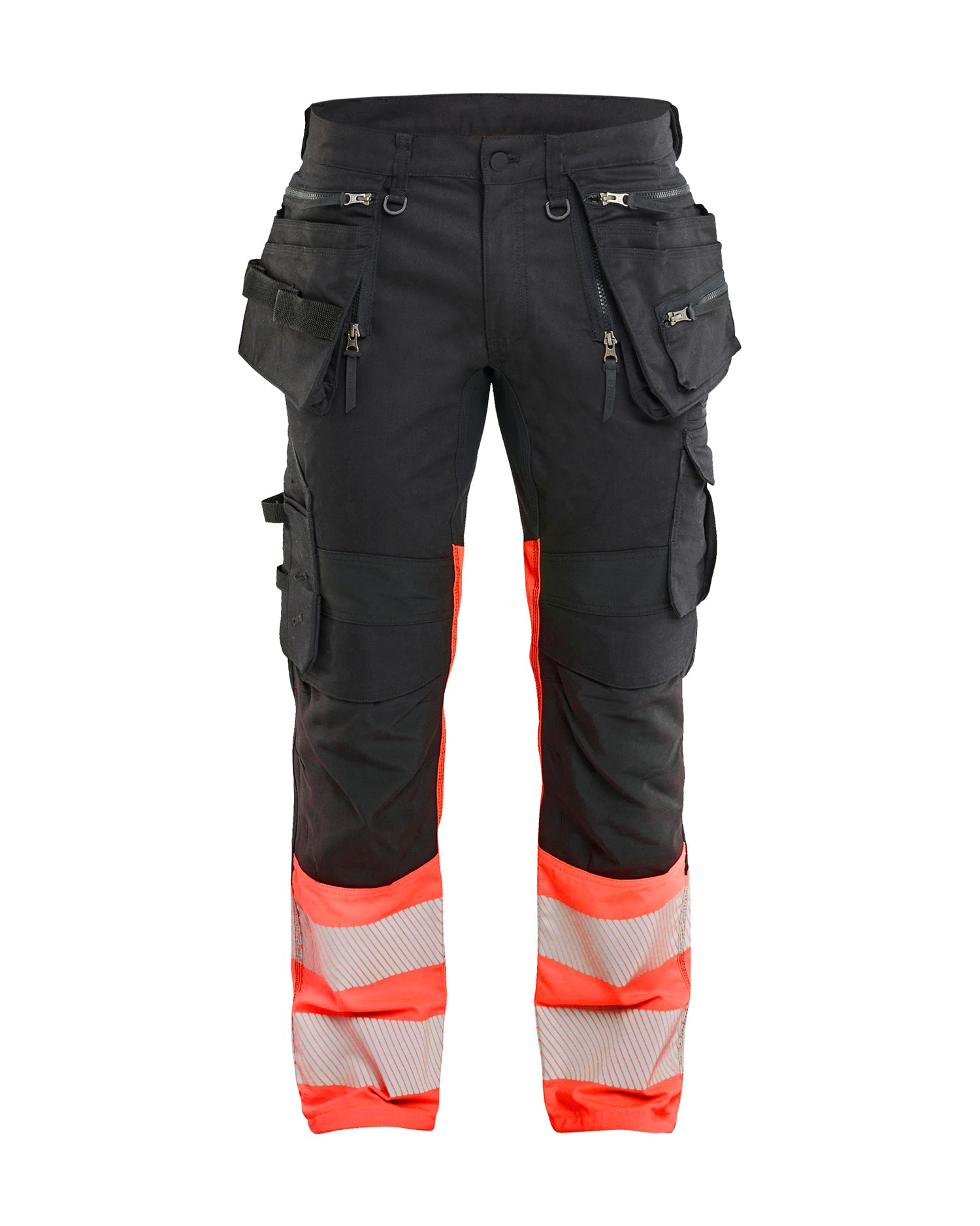 Blåkläder 1130 High Vis Buks Stretch, Sort/High Vis Rød