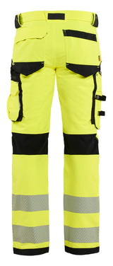 Blåkläder 1197 High vis buks 4-vejs stretch nærbillede med logo