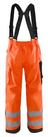 Blåkläder 1302 High Vis Regnbuks Level 2 nærbillede med logo