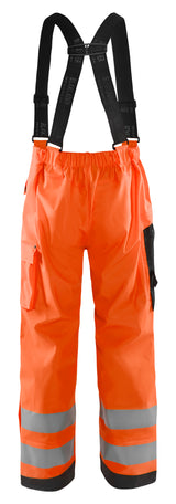 Blåkläder 1306 High Vis Regnbuks Level 3 nærbillede med logo