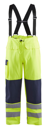 Blåkläder 1313 High Vis Flammehæmmende Regnbuks Level 2 med tryk eller logo – arbejdstøj og firmatøj
